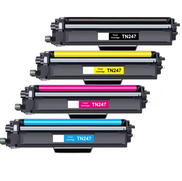 Brother TN-247 Toner Cartridge Set – CMYK (Black, Cyan, Magenta, Yellow)